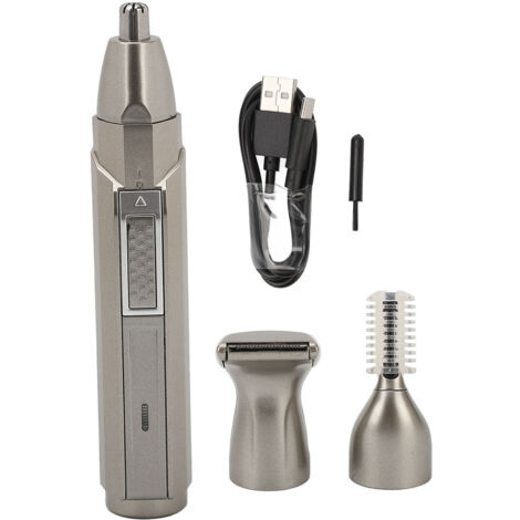 Tondeuse à Poils de Nez 3 en 1 Ergonomique avec Coins Arrondis - Kit Électrique pour Soins à Domicile