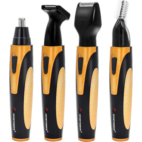 Tondeuse à poils de nez 4 en 1, tondeuse à barbe électronique - Or, lames rotatives