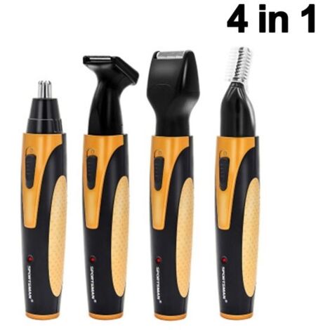 Tondeuse à poils de nez 4 en 1, tondeuse à barbe électronique rechargeable, tondeuse latérale, tondeuse à sourcils, tondeuse à p