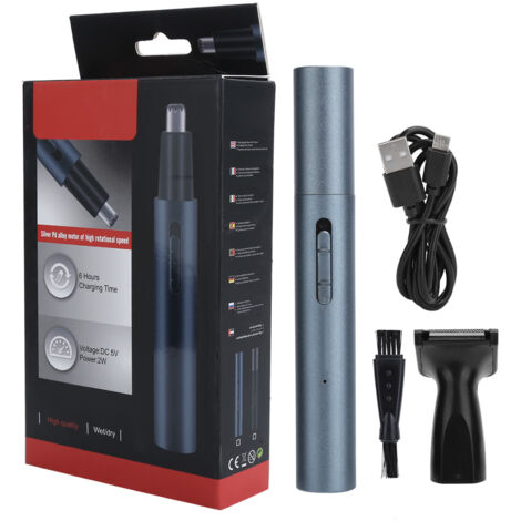 Tondeuse à Poils de Nez Électrique Rechargeable en Aluminium - Épilateur Facial