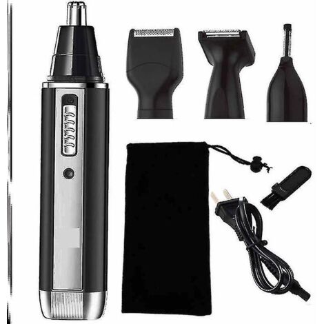 Tondeuse à poils de nez pour hommes, 4 en 1, rechargeable par USB, pour les oreilles et le nez. Tondeuse professionnelle et indolore pour les poils de nez.