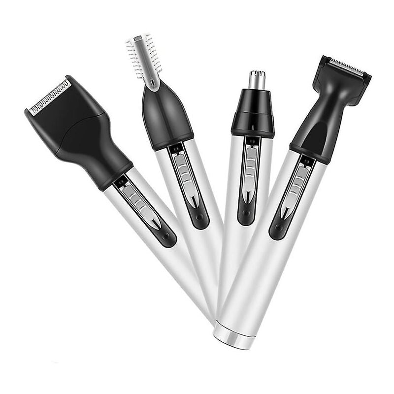 Tondeuse à poils d'oreilles et de nez 4 en 1 pour hommes, système professionnel de nettoyage des poils nasaux et narine rechargeable par usb,
