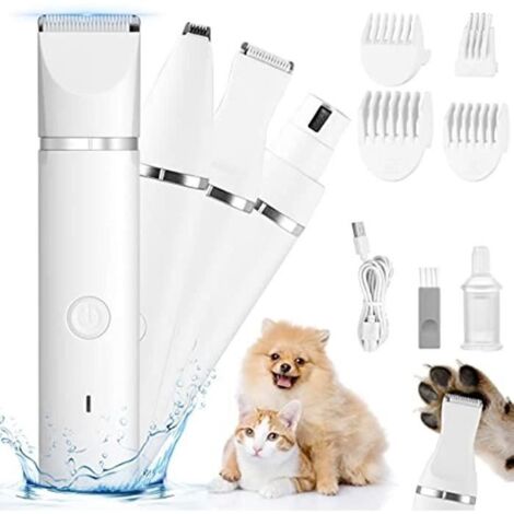 Tondeuse à Poils pour Chiens et Chats, Kit Tondeuse Professionnelle pour Chiens Chats Pattes, Du Cul, Des Oreilles, Du Nez