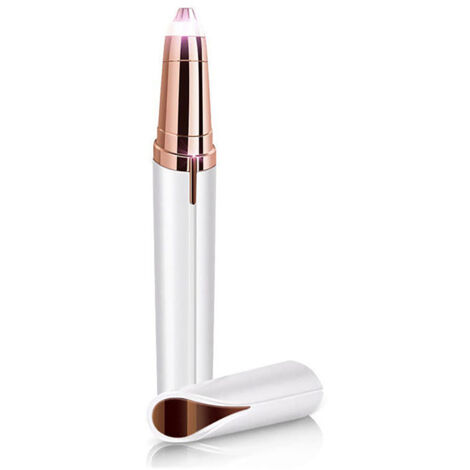 Tondeuse à Sourcils Électrique Femme - Appareil de Beauté Automatique pour Épilation et Mise en Forme des Poils - Blanc