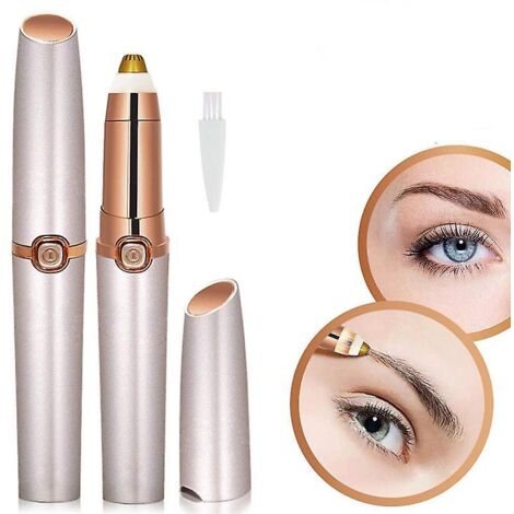 Tondeuse à sourcils électrique rechargeable par USB avec lumière LED pour une épilation indolore du visage, des lèvres et du nez