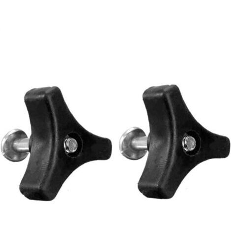 Tondeuse à vis Nut Triple angle Poignée Bouton écrou Boulon Outils de matériel de pièces de rechange en plastique tête en forme d'étoile poignée de serrage Bouton filetage femelle vis de pouce Noir