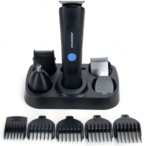 Tondeuse Aigostar 5W, rechargeable 500mAh, kit multifonctionnel pour barbe et corps