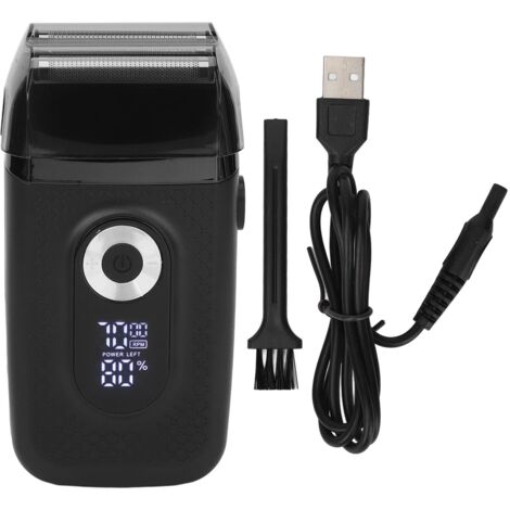Tondeuse Barbe Électrique Rechargeable USB, 3 Vitesses Réglables, Lame Détachable, Affichage Numérique LED, Grooming de Précision