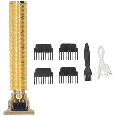 Tondeuse Barbe et Cheveux Professionnelle USB Rechargeable - Kit Coiffure Maison Homme Salon Or Filaire