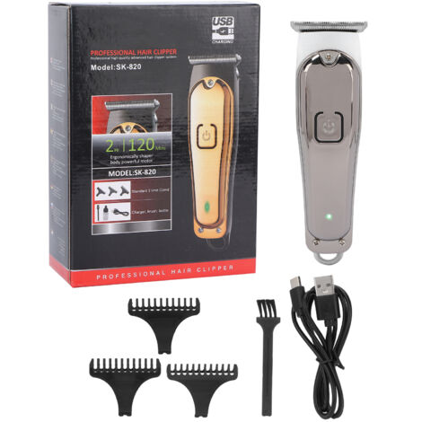 Tondeuse Barbe et Moustache de Précision - Kit de Coupe Professionnel Argenté