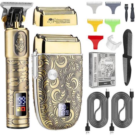 tondeuse Barbe Homme Et Tondeuse Cheveux Hommes Professionnel Rasoir Lectriques Hommes Rasoir Tte Chauve Tondeuse  Barbe Rechargeable Avec Led Con