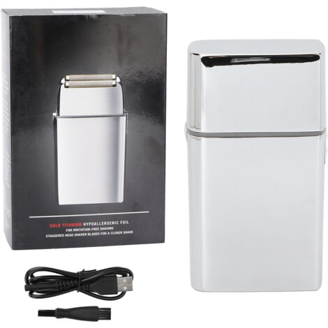 Tondeuse Barbe Homme Rechargeable USB - Coupe Précise Double Lame - Tondeuse Cheveux et Barbe sans Fil