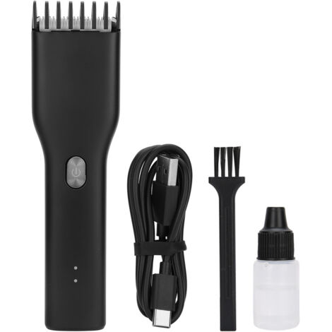 Tondeuse Cheveux Électrique Rechargeable - Outil de Coupe Professionnel pour Hommes, Femmes et Enfants - Noir