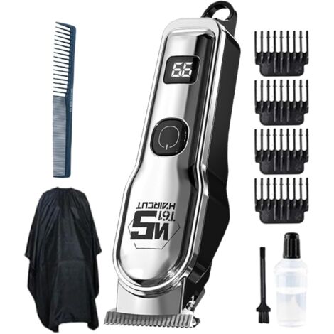 Tondeuse Cheveux Homme, Barbe Précision Électrique, Poignée Ergonomique Silencieuse Cadeau Père Petit Ami Débutants & Utilisateurs Réguliers -