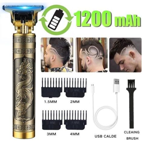 Tondeuse Cheveux Hommes Professionnelle,Tondeuse Barbe et Cheveux de Précision 0mm Sans Fil Tondeuse à Cheveux Electrique,dragon