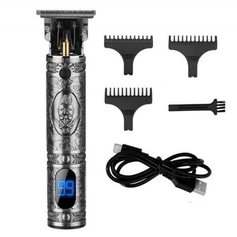Tondeuse Cheveux Hommes Sans Fil VGR - Avec 3 Peignes de Guidage - Rechargeable (argenté)
