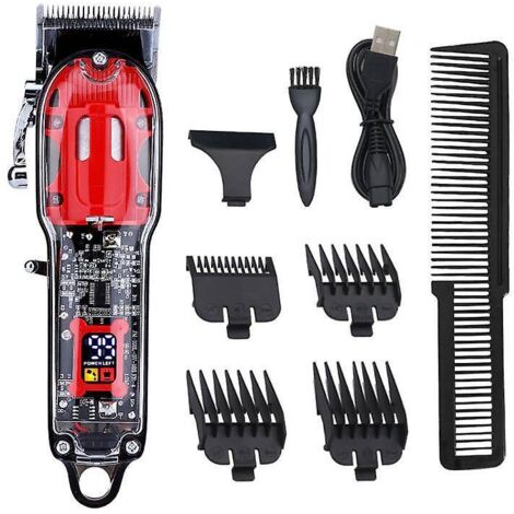 tondeuse Cheveux Hommes, Tondeuse Barbe Electrique, Tondeuse Cheveux Professionnelle Sans Fil Pour Les Hommes/enfants/coiffeu, Cran  Led, Recharge