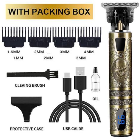 tondeuse Cheveux Hommes,electriques Tondeuse Barbe Homme, Professionnelle Tondeuse  Cheveux Sans Fil, Usb Rechargeable Tondeuse Cheveux Cran  Led,