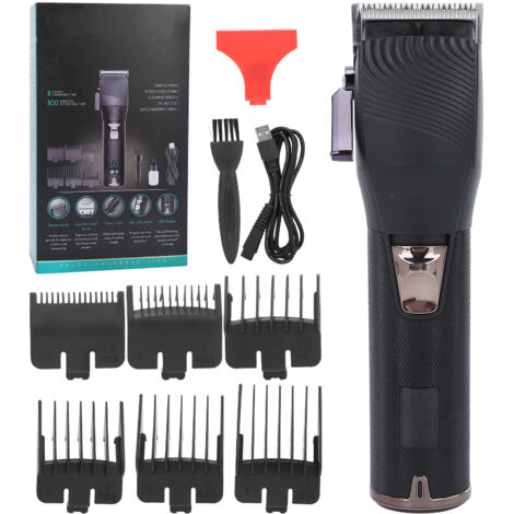 Tondeuse Cheveux Numérique Rechargeable - Coupe Homme & Salon - Noir