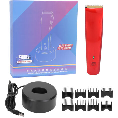 Tondeuse Cheveux Professionnelle Sans Fil en Acier Inoxydable - Kit de Coupe Homme