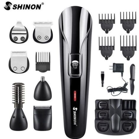 Tondeuse Cheveux Professionnelle Tondeuse Barbe- multifonction 6 en 1 Tondeuse Barbe Electrique Sans Fil Rechargeable