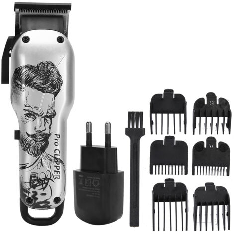 Tondeuse Cheveux Professionnelle USB Rechargeable - Tondeuse Barbe et Cheveux pour Salon - Prise EU 110-240V