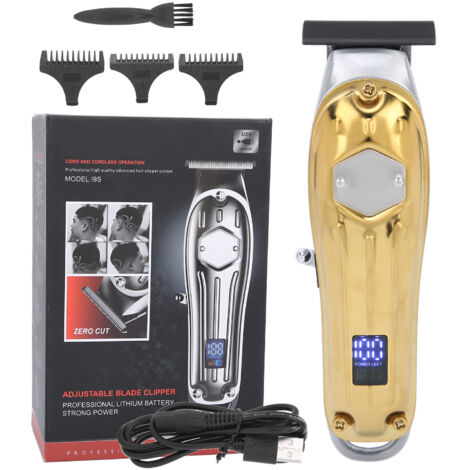 Tondeuse Cheveux USB Rechargeable Écran LCD - Or