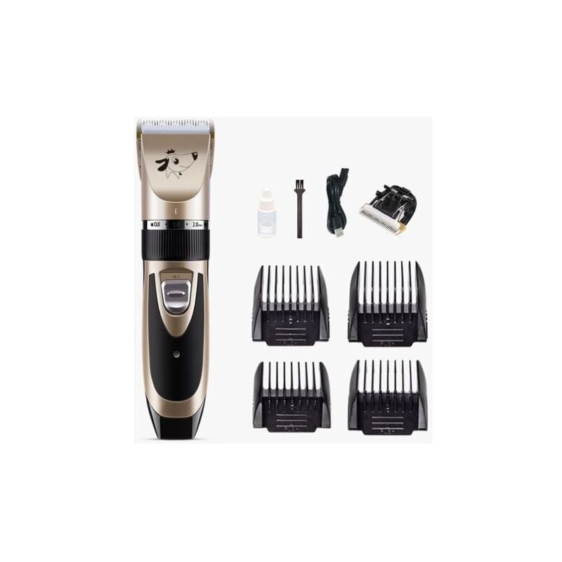 SNQ - Tondeuse Chien Professionnel Poil Long Epais Animal Silencieux Rechargeable Electrique Tondeuse pour Chien et Chat Dog Clipper Kit,