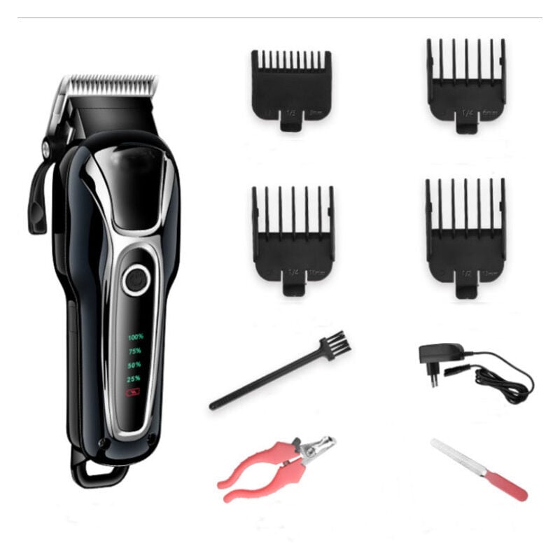 Promotion Tondeuse Chien Poil Long Epais Electrique sans Fil Kit, Tondeuse Animaux Chien Chat Professionnelle, Pet Grooming Kit, Lame Tranchante