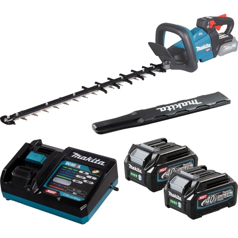 UH006GD201 Taille-haies sans fil 60 cm 40V maxi / 2x 2,5 Ah batteries + chargeur - Makita