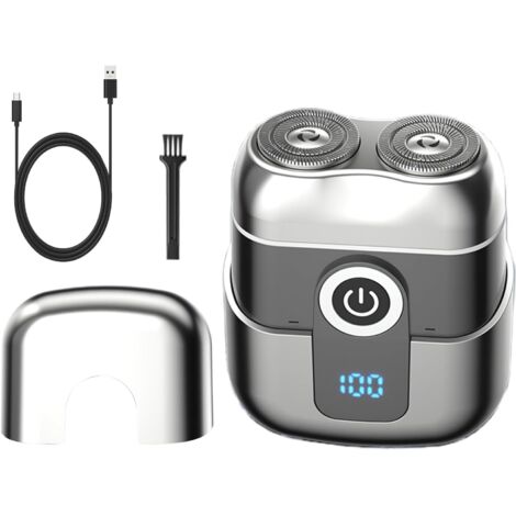 [Tondeuse Électrique] Devoiloir - Magnétique  Double Rasoir Compact Rechargeable avec Coque Magnétique, Conception en ABS et Aluminium, IPX6 pour Voyage Maison Camping