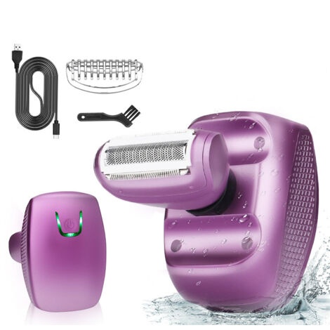 Tondeuse Électrique Femme — Rasoir Épilateur pour Zones Intimes & Bikini, Design Sécurisé Lame Douce, Compact et Lavable (Idéal Voyage)