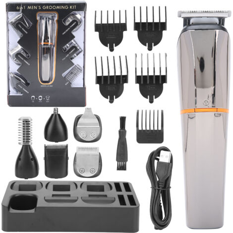 Tondeuse Électrique Multifonction Rechargeable pour Barbe, Corps et Nez