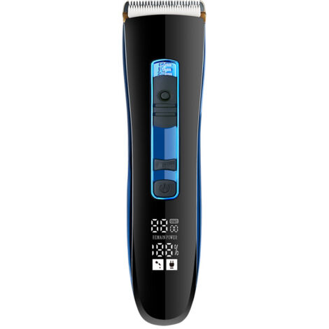 Tondeuse électrique portable rechargeable USB — Lame ajustable 4 niveaux pour rasage précis sans irritation, incl. écran LCD et lame amovible pour nettoyage facile