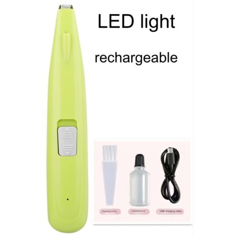 Tondeuse électrique pour animaux de compagnie, rechargeable par USB et sans fil, pour chiens et chats : poils des pattes, des yeux et du visage. Rasage des poils des pattes. HKK-AquaForge