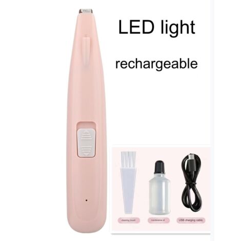 Tondeuse électrique pour animaux de compagnie, rechargeable par USB et sans fil, pour chiens et chats : poils des pattes, des yeux et du visage. Rasage des poils des pattes. HKK-AquaForge
