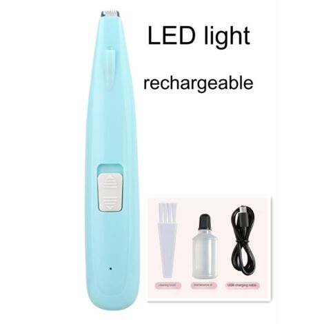 Tondeuse électrique pour animaux de compagnie, rechargeable par USB et sans fil, pour chiens et chats : poils des pattes, des yeux et du visage. Rasage des poils des pattes. HKK-AquaForge
