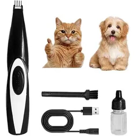 Tondeuse électrique pour animaux, rechargeable par USB, sans fil, petite tondeuse pour chiens et chats, soins des pattes, oreilles, yeux et visage-AquaForge