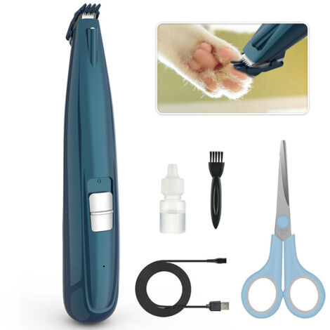 Tondeuse électrique pour chats et chiens, tondeuse à poils de pattes, fonctionne sur piles, ensemble tondeuse à poils de pattes pour animaux