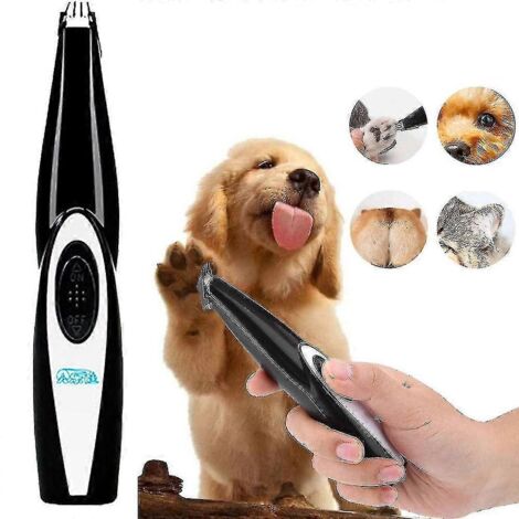 Tondeuse électrique pour poils de pattes d'animaux, tondeuse de toilettage pour chiens, tondeuse à pédicure, noire-AquaForge