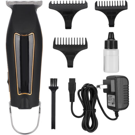 Tondeuse Électrique Professionnelle pour Cheveux avec Prise US 100-240V Noir