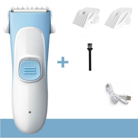Tondeuse électrique professionnelle pour cheveux de bébé, Machine de coupe de coiffeur, dissolvant de cheveux Rechargeable par USB pour enfants,Milk blue