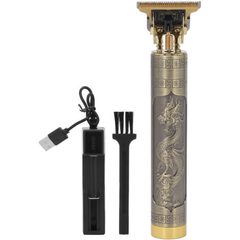 Tondeuse Électrique Rechargeable Métal pour Sculpture de Cheveux et Taille Maison