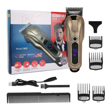 Tondeuse Électrique Rechargeable USB avec Affichage LCD - Coupe Précise pour Salon