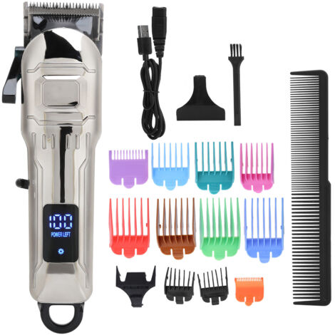 Tondeuse Électrique Rechargeable USB avec Affichage LED pour Coupe et Style Capillaire