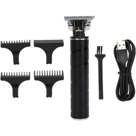 Tondeuse Électrique Rechargeable USB pour Coupe de Cheveux - Noir