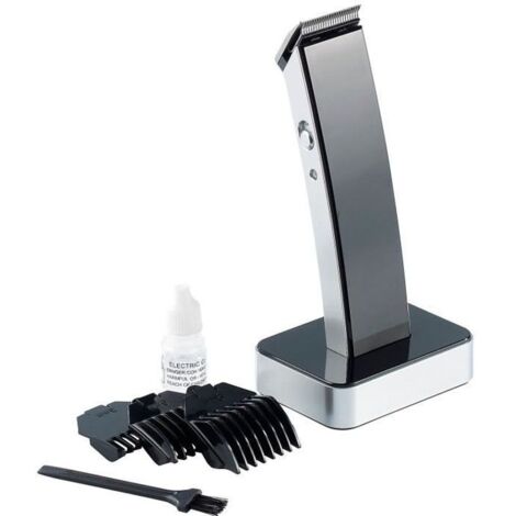 Tondeuse électrique sans fil pour cheveux, barbe et corps - Sichler - Noir & acier - Lames en acier inoxydable