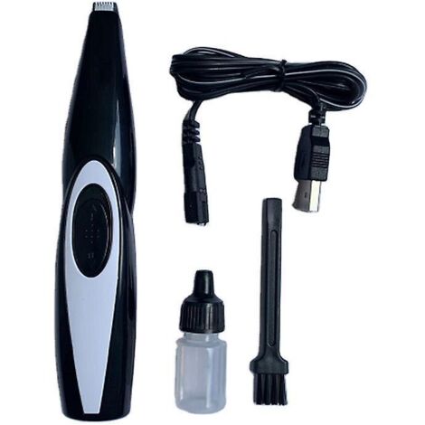 Tondeuse électrique sans fil rechargeable par USB pour chiens et chats - Petite tondeuse pour l'entretien des poils des pattes, des oreilles, des yeux et du visage