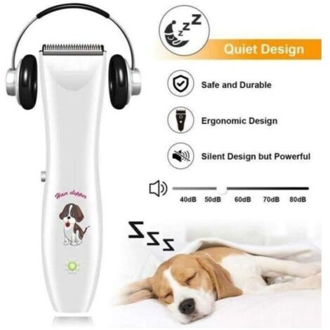 Tondeuse électrique silencieuse pour chiens à poils longs et épaisPratique et pratique