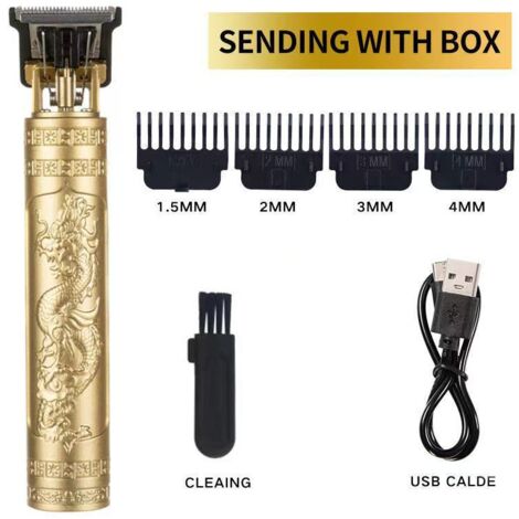 Tondeuse Electrique — Tondeuse de Précision avec Moteur Brushless, Peigne Limiteur Multiple (1.5mm-4mm) et Batterie 1200 mA